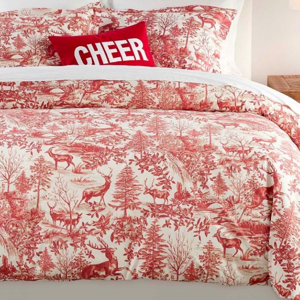 Pottery Barn Alpine Toile Full/Queen Duvet.